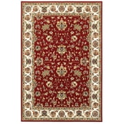 Oriental Weavers Kashan Area Rug 4929R Red Bordered Vines 2 3 x 7 6 Rectangle