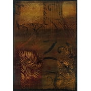 Sphinx Kharma Area Rug 1163B Brown Scrolls Leaves 9 9" x 12 2" Rectangle