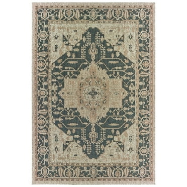 Oriental Weavers Latitude Area Rug 001J3 Outdoor Grey Ornate Curls