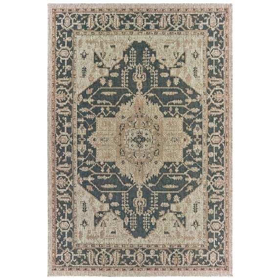 Oriental Weavers Latitude Area Rug 001J3 Outdoor Gray Ornate Curls