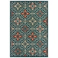 thumbnail image 1 of Oriental Weavers Latitude Area Rug 709B3 Outdoor Blue Curves Blocks, 1 of 3