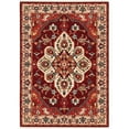 thumbnail image 1 of Oriental Weavers Lilihan Area Rug 5502C Traditional Red Medallion Bulbs 3' 3" x 5' Rectangle, 1 of 3