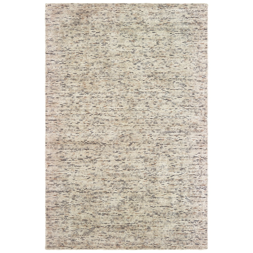 Gray Hand-Tufted Wool and Viscose 8' x 10' Rectangular Rug
