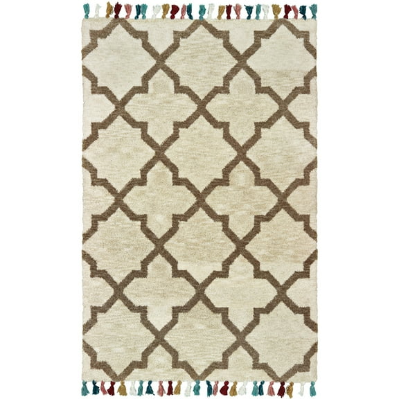 Sphinx Madison Area Rug 61405 Ivory Ogee Angled 10' x 13' Rectangle