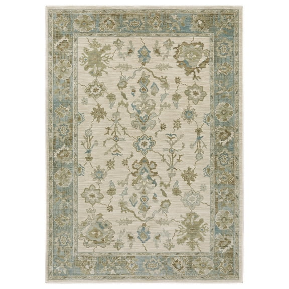 Sphinx Maeve Area Rug MAE10 Traditional Beige Medallion Floral 6' 7" X 9' 6" Rectangle