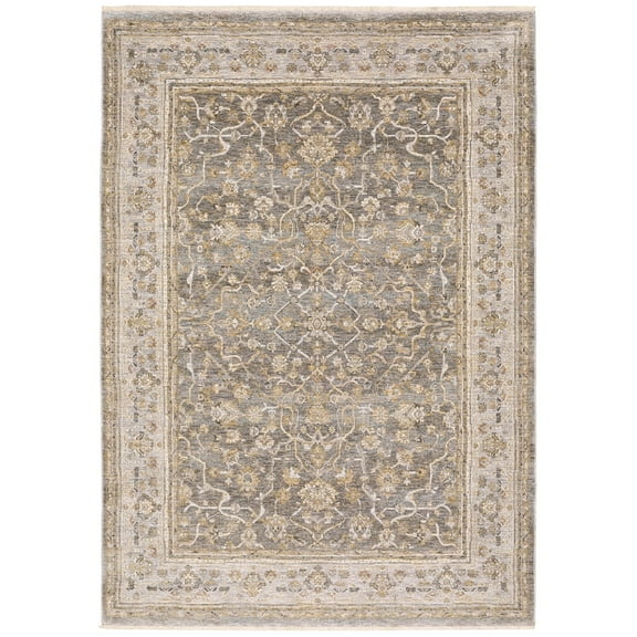 Oriental Weavers Maharaja Area Rug 040M1 Traditional Beige Faded Scrolls 5' 3" x 7' 6" Rectangle