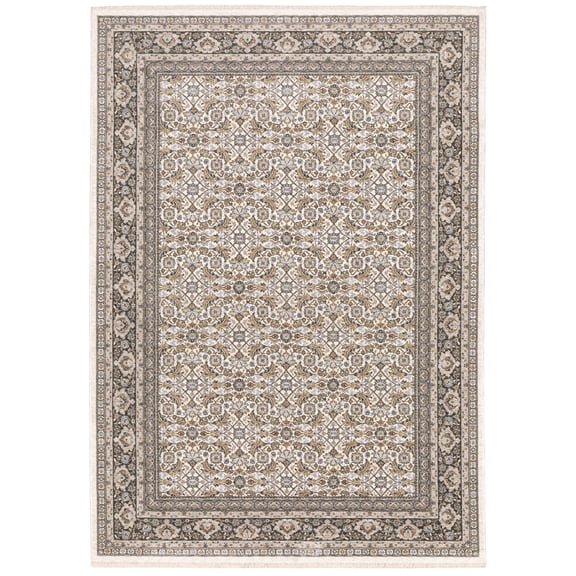 Oriental Weavers Maharaja Area Rug 2061N Traditional Ivory Bulbs Scrolls 2' x 3' Rectangle