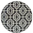 thumbnail image 1 of Oriental Weavers Marina Area Rug 1491Z Black Curves Angled 7' 10" x 7' 10" Round, 1 of 5