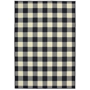 Oriental Weavers Marina Area Rug 1932K Black Plaid Country 2' 3" x 7' 6" Rectangle