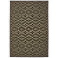 thumbnail image 1 of Oriental Weavers Marina Area Rug 2335K Outdoor Black Diamond Diagonals 2' 5" x 4' 5" Rectangle, 1 of 9