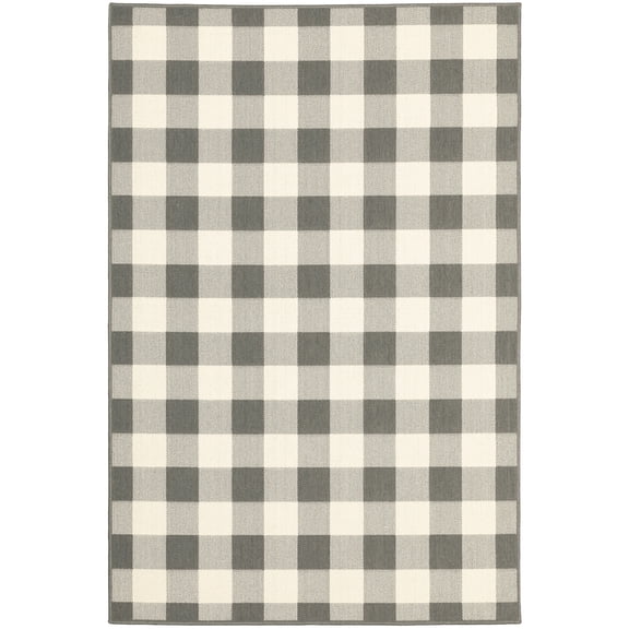 Sphinx Marina Area Rug 2598W Outdoor Grey Country Blocks 2' 5" x 4' 5" Rectangle
