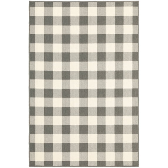 Oriental Weavers Marina Area Rug 2598W Outdoor Grey Country Blocks 2' 5" x 4' 5" Rectangle