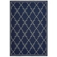 thumbnail image 1 of Oriental Weavers Marina Area Rug 7765B Outdoor Navy Lines Dotted 2' 5" x 4' 5" Rectangle, 1 of 3