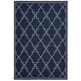 thumbnail image 1 of Oriental Weavers Marina Area Rug 7765B Outdoor Navy Lines Dotted, 1 of 3