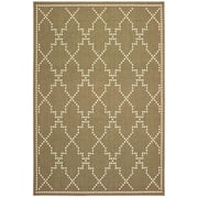 Oriental Weavers Marina Area Rug 7765Y Outdoor Tan Angled Crosshatch