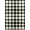 thumbnail image 1 of Oriental Weavers Marina Area Rug Black Plaid Rectangle Living Room Stain Resistant, 21 in, 1 of 3