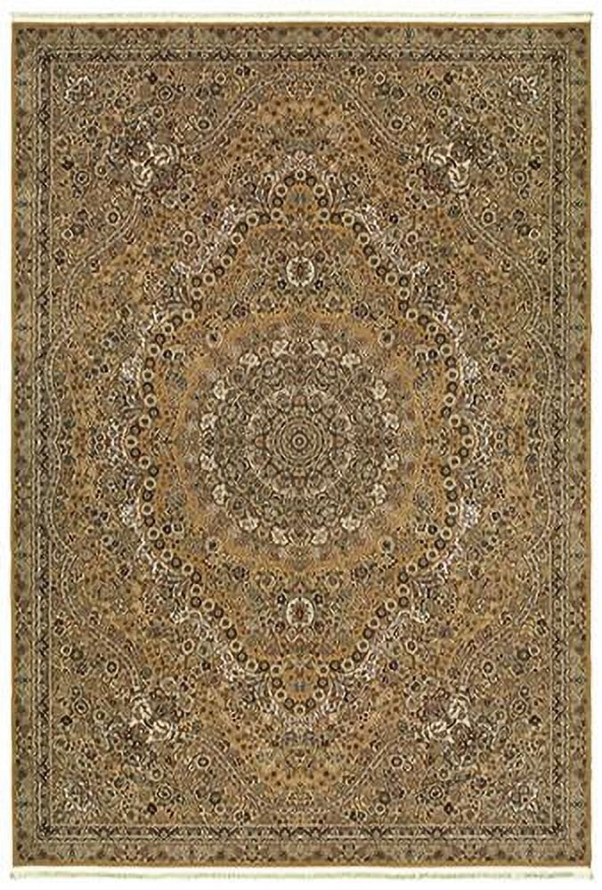 Oriental Weavers Masterpiece Area Rug 8022J Gold Bordered Rings 2' 3