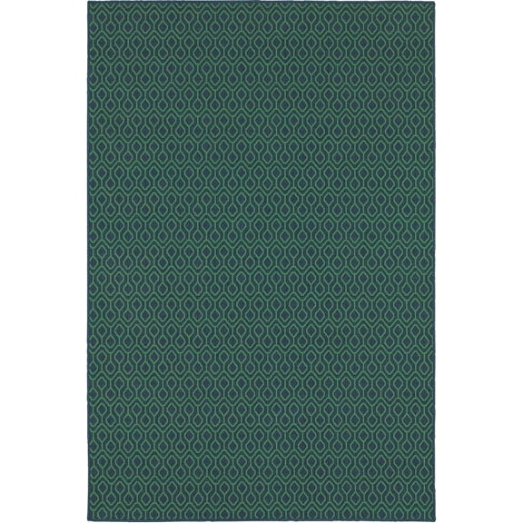 Oriental Weavers Meridian Area Rug 1634Q Navy Diamonds Grid 2' 3" x 7' 6" Rectangle