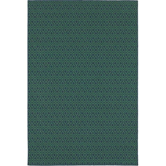 Oriental Weavers Meridian Area Rug 1634Q Navy Diamonds Grid 2' 3" x 7' 6" Rectangle