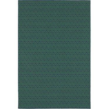 Oriental Weavers Meridian Area Rug 1634Q Navy Diamonds Grid 5' 3" x 7' 6" Rectangle