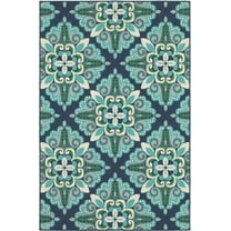 Oriental Weavers Meridian Area Rug 2206B Blue Diamond Curls 1' 10" x 2' 10" Rectangle