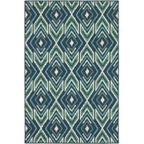 Oriental Weavers Meridian Area Rug 2209B Navy Diamonds Lines 5' 3" x 7' 6" Rectangle