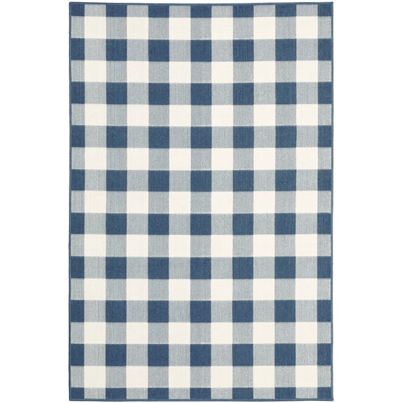 Oriental Weavers Meridian Area Rug 2598V Outdoor Blue Blocks Cubes 1' 10" x 2' 10" Rectangle