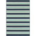 thumbnail image 1 of Oriental Weavers Meridian Area Rug 5701B Blue Lines Stripes 7' 10" x 7' 10" Round, 1 of 9