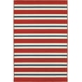 thumbnail image 1 of Oriental Weavers Meridian Area Rug 5701R Red Bars Lines 3' 7" x 5' 6" Rectangle, 1 of 5
