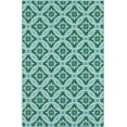 thumbnail image 1 of Oriental Weavers Meridian Area Rug 5868L Blue Circles Leaves 7' 10" x 7' 10" Round, 1 of 9