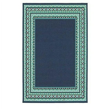 Oriental Weavers Meridian Area Rug 9650B Navy Diamonds Lines 2' 3" x 7' 6" Rectangle