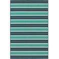 thumbnail image 1 of Oriental Weavers Meridian Area Rug 9652F Blue Rows Bars 3' 7" x 5' 6" Rectangle, 1 of 4