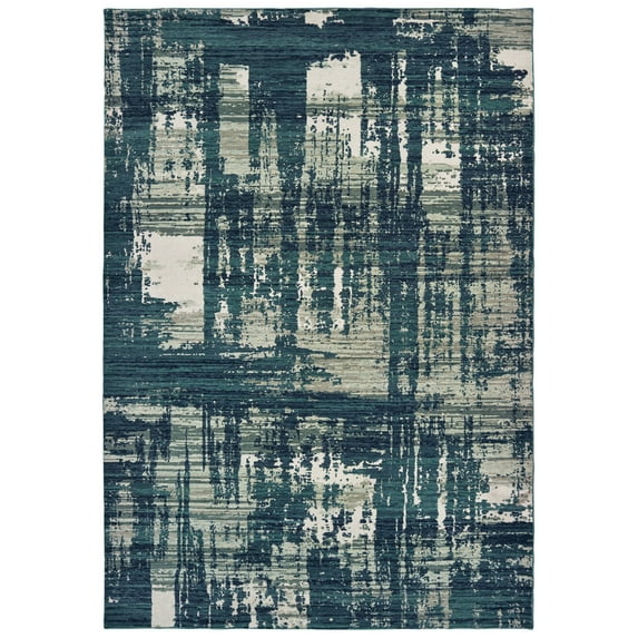 Oriental Weavers Montage Indoor Rug Rectangle Area Rug Blue 2' X 3'
