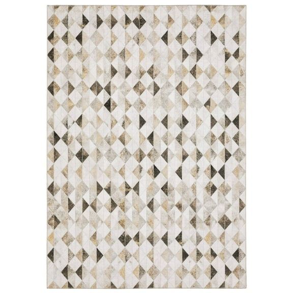 Oriental Weavers Myers Park Area Rug - MYP18 - 7'8" x 10' - in Beige/ Brown - Modern Style, Stain Resistant, Family and Pet Friendly , Dining, Living Room Rug