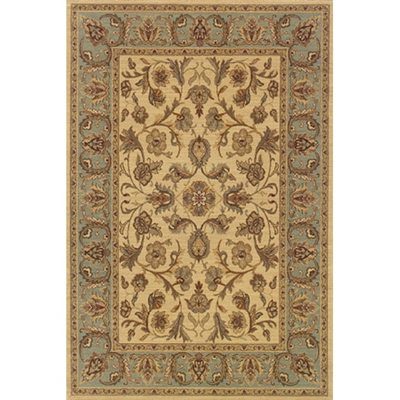 Sphinx Nadira Area Rugs - 042B2 Traditional Oriental Beige Persian Flowers Vines Leaves Rug