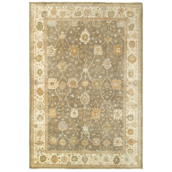 Oriental weavers Palace Area Rug 10302 Brown Bulbs Vines 10' x 14' Rectangle