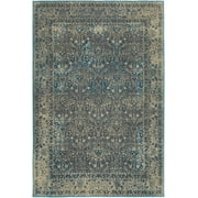 Sphinx Pasha Area Rug 1337B Navy Vines Circles 9 10 x 12 10 Rectangle