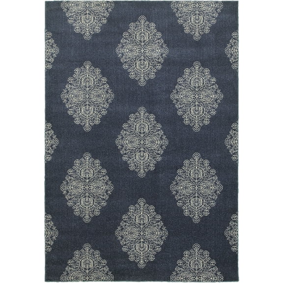 Sphinx Pasha Area Rug 5992K Blue Rings Curves 9' 10" x 12' 10" Rectangle