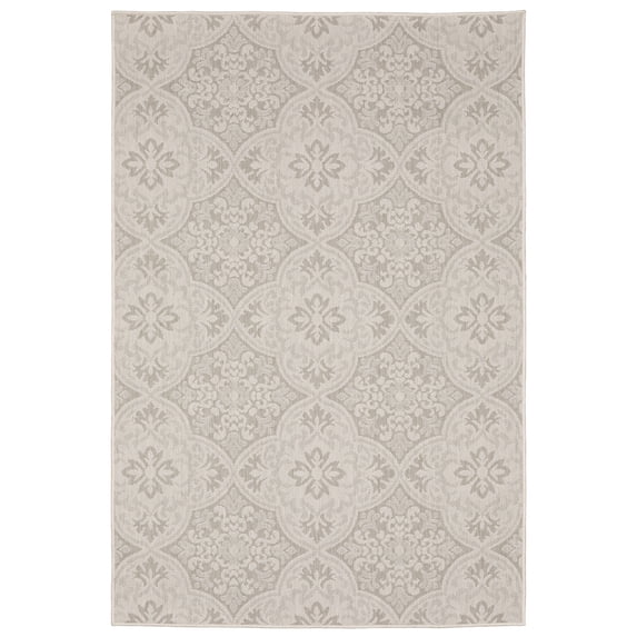 Oriental Weavers Portofino Area Rug 2805W Outdoor Ivory Bulbs Loops 6' 7" x 9' 2" Rectangle