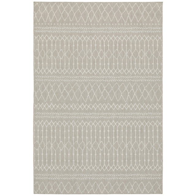 Sphinx Portofino Area Rug 670H4 Outdoor Grey Rows Banded 1' 10" x 7' 3" Rectangle