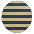 thumbnail image 1 of Sphinx Riviera Indoor/Outdoor Area Rug 4768F Outdoor Navy Lines Stripes 7' 10" x 7' 10" Round, 1 of 5