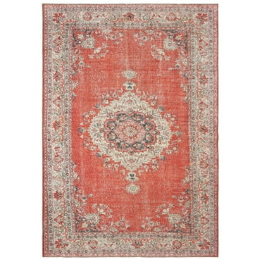 Sphinx Sofia Area Rug 85810 Red Dots Petals 7' 6" x 9' 11" Rectangle