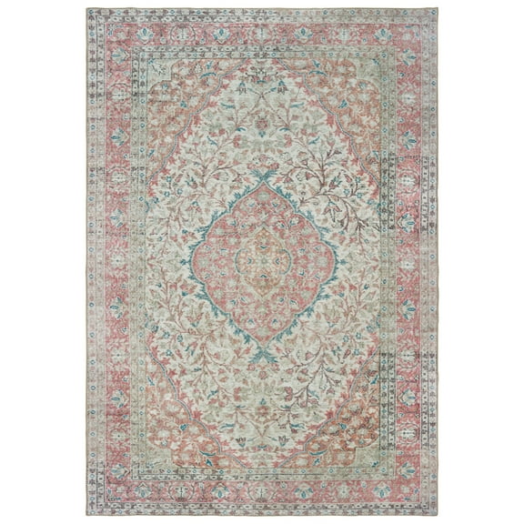 Sphinx Sofia Area Rug 85812 Ivory Bordered Petals 7' 6" x 9' 11" Rectangle