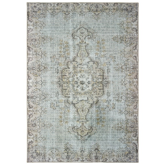 Sphinx Sofia Area Rug 85816 Grey Bordered Petals 1' 9" x 2' 8" Rectangle