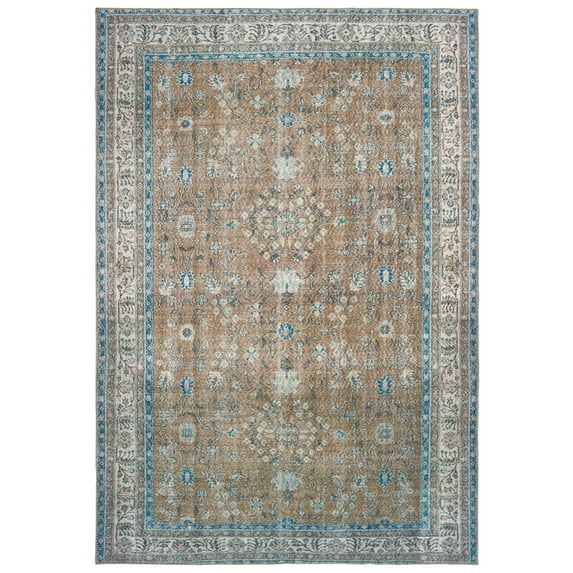 Sphinx Sofia Area Rug 85818 Gold Faded Distressed 7' 6" x 9' 11" Rectangle