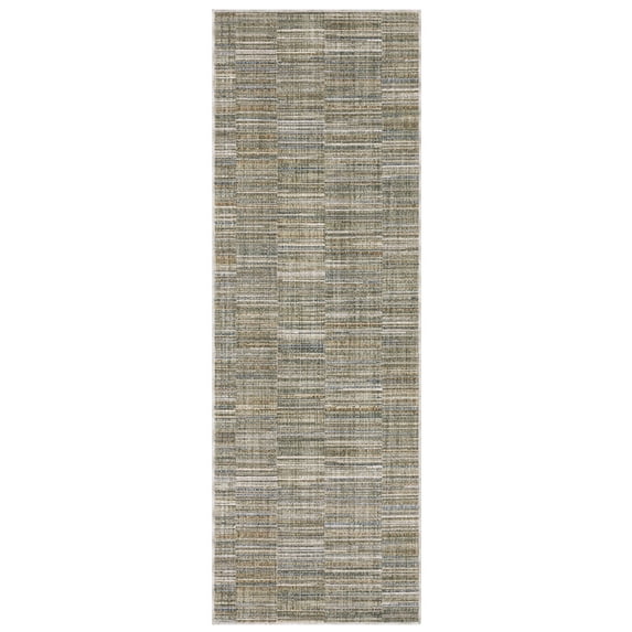 Oriental Weavers Soho Machine Woven Area Rug - SOH01 - 2'7" x 7'7" - in Beige/ Multi - Contemporary Style Hallway, Entryway, Kitchen, Bathroom Rug