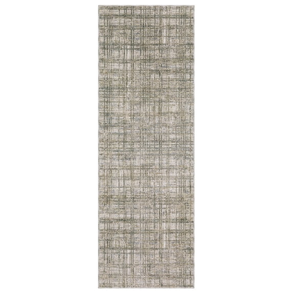 Oriental Weavers Soho Machine Woven Area Rug - SOH05 - 2'7" x 7'7" - in Beige/ Multi - Contemporary Style Hallway, Entryway, Kitchen, Bathroom Rug