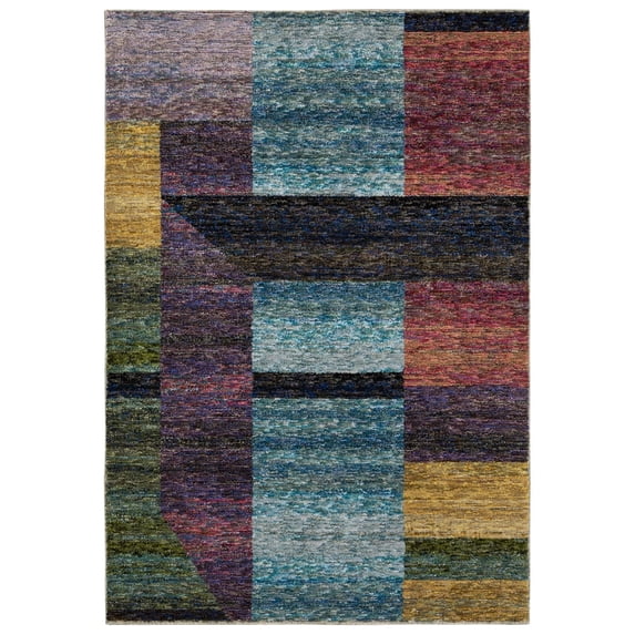 Oriental Weavers Strada Area Rug STR04 Multi Cubism Angular 5' 3" x 7' 3" Rectangle