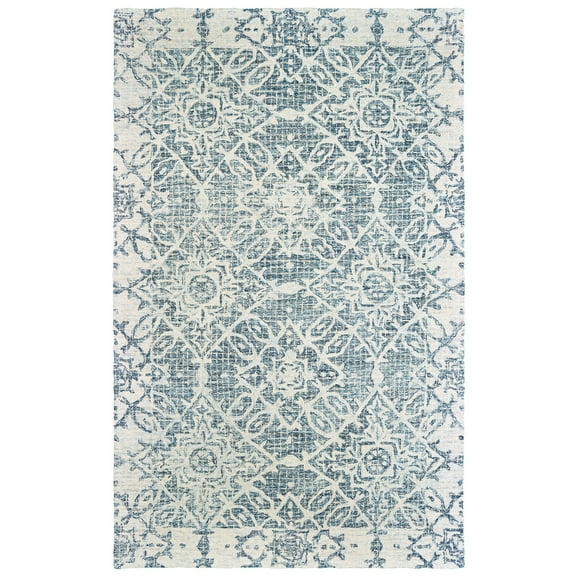 Oriental Weavers Tallavera Area Rug 55603 Blue Angled Diamonds 2' 6" x 8' Rectangle