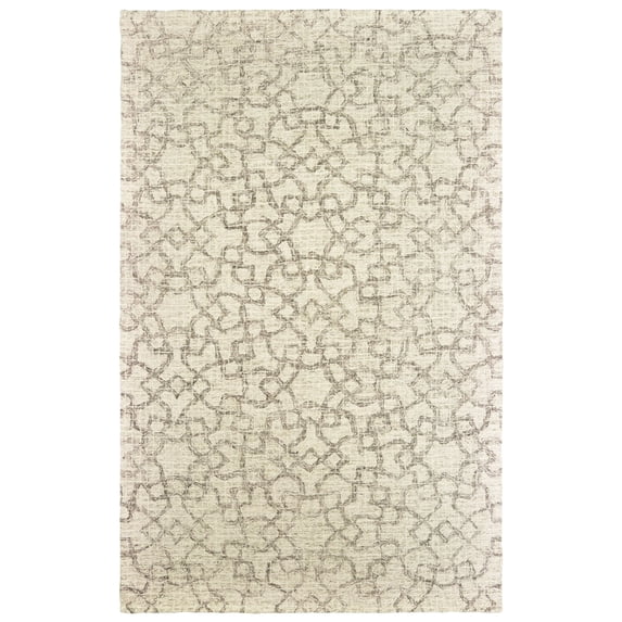 Oriental Weavers Tallavera Area Rug 55608 Tan Diamonds Interlocking 3' 6" x 5' 6" Rectangle